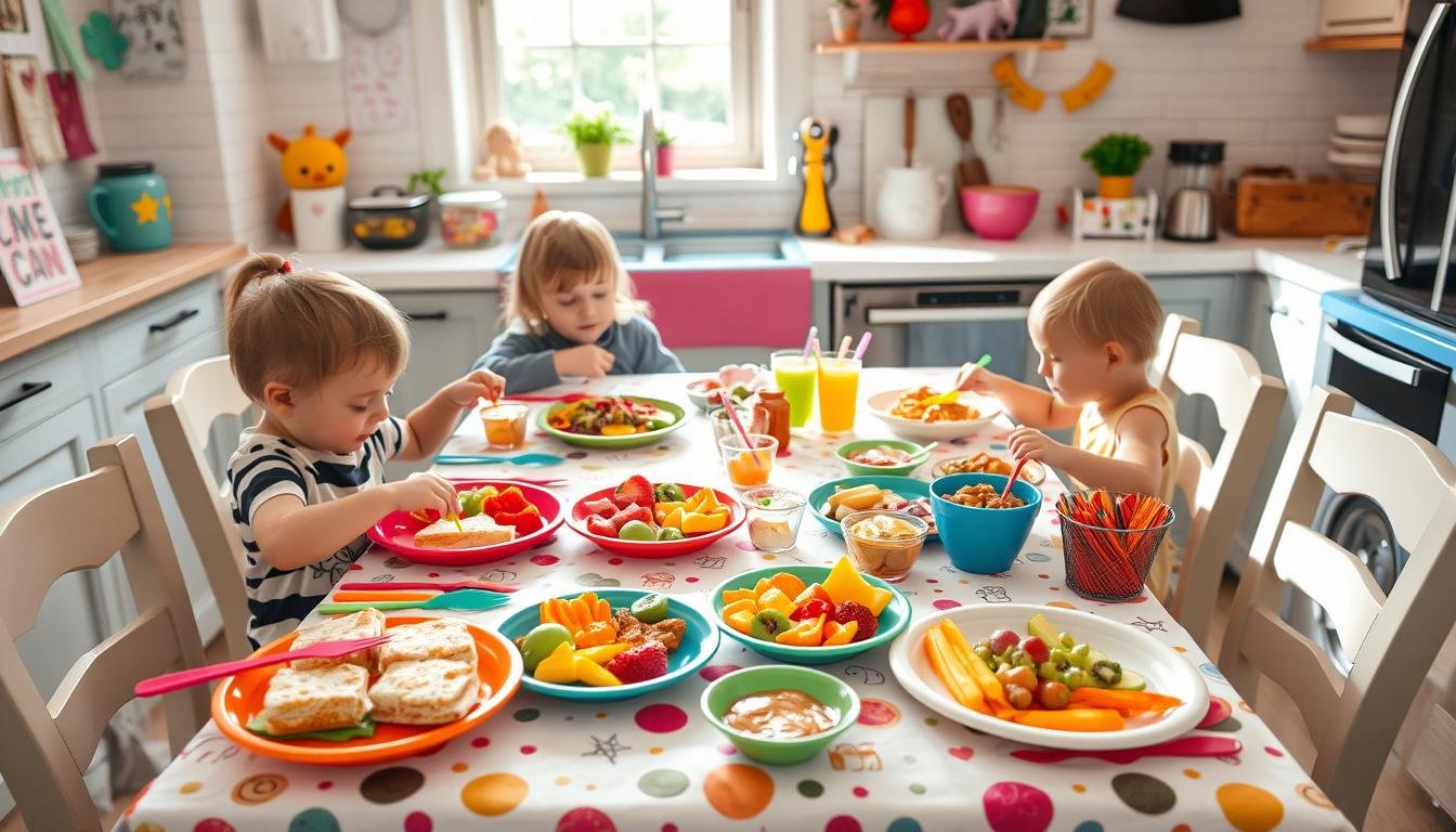 lunchen met kinderen