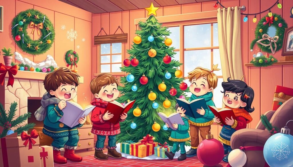 traditionele kerstliedjes en moderne kerstliedjes voor kinderen